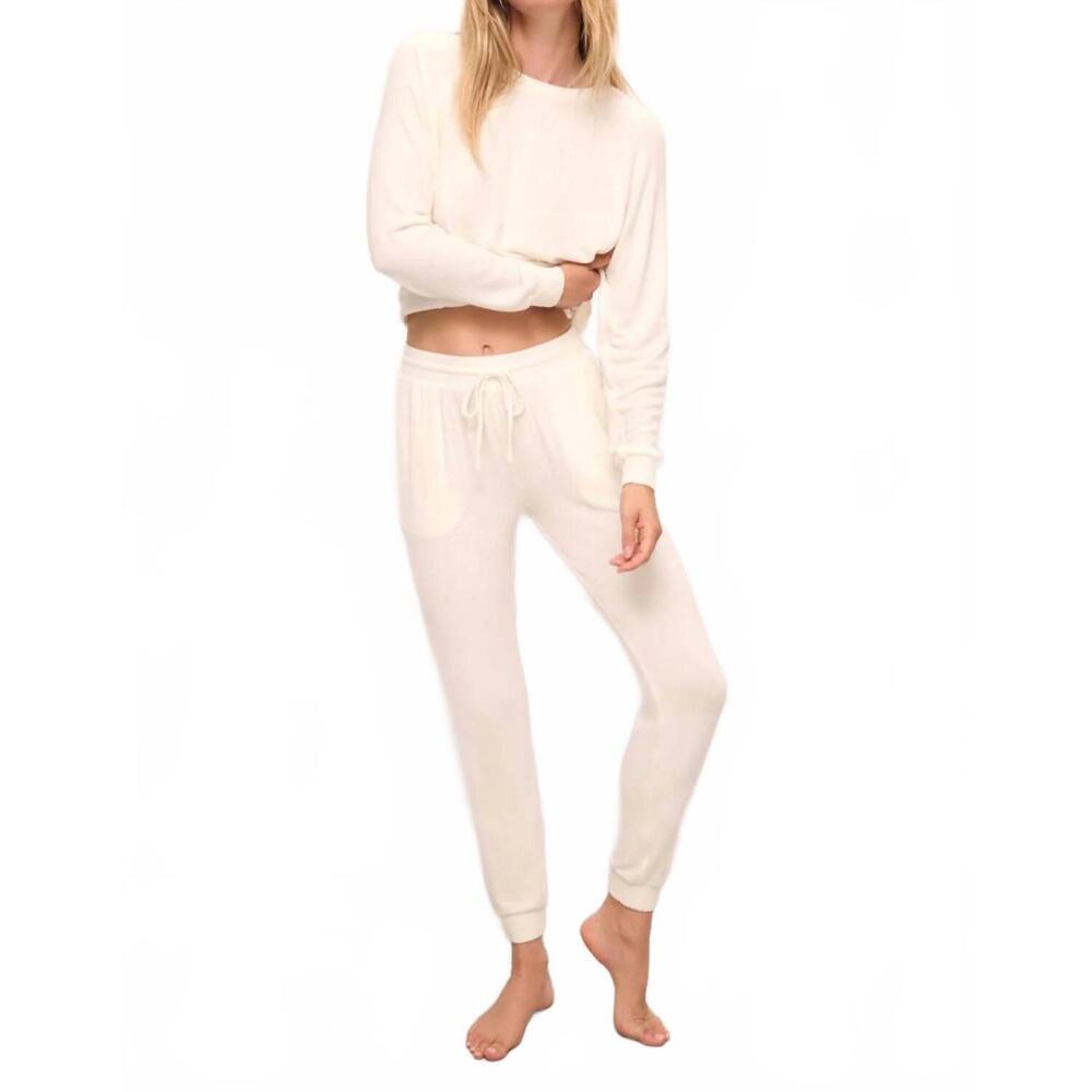 NEW EBERJEY cozy time jogger in ivory